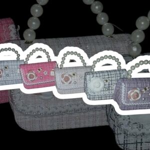 Elegant Floral Little Girls Handbag 4 Left